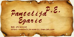 Pantelija Egarić vizit kartica